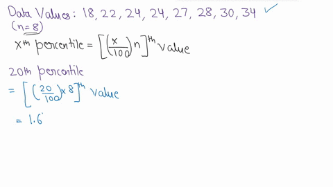 consider-a-sample-with-data-values-of-27-24-22-18-30-34-28-and-24-compute-the-20th-25th-65th-and-75th-percentiles-to-1-decimal-if-decimals-are-necessary-20th-percentile-25th-percentile-65th-39489