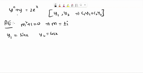the-general-solution-of-the-homogeneous-differential-equation-y-1y-0-can-be-written-as-ycm-cosz-bsin2-where-ab-are-arbitrary-constants-and-particular-solution-of-the-nonhomogeneous-equation-28831