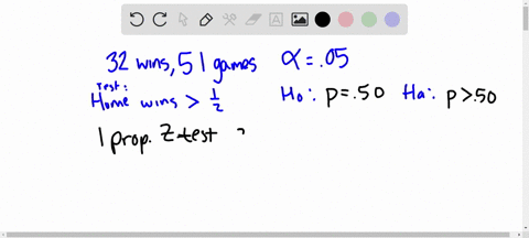 consider-a-sample-of-51-football-games-where-32-of-them-were-won-by-the-home-team-use-a-005-significance-level-to-test-the-claim-that-the-probability-that-the-home-team-wins-is-greater-than-one-half