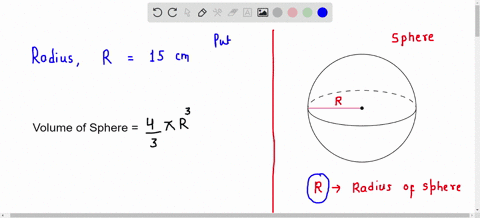 what-is-the-volume-of-a-sphere-whose-radius-is-15cm-99116
