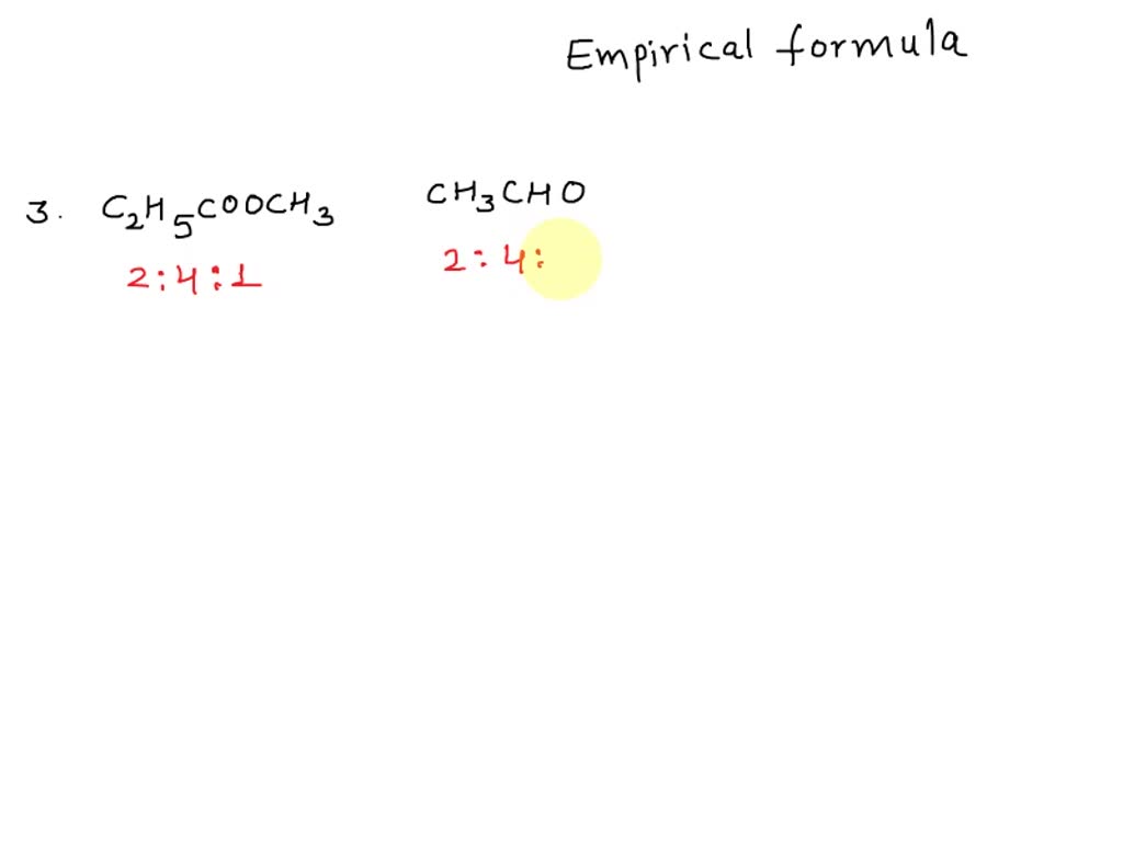 SOLVED Which compounds do not have the same empirical formula CO