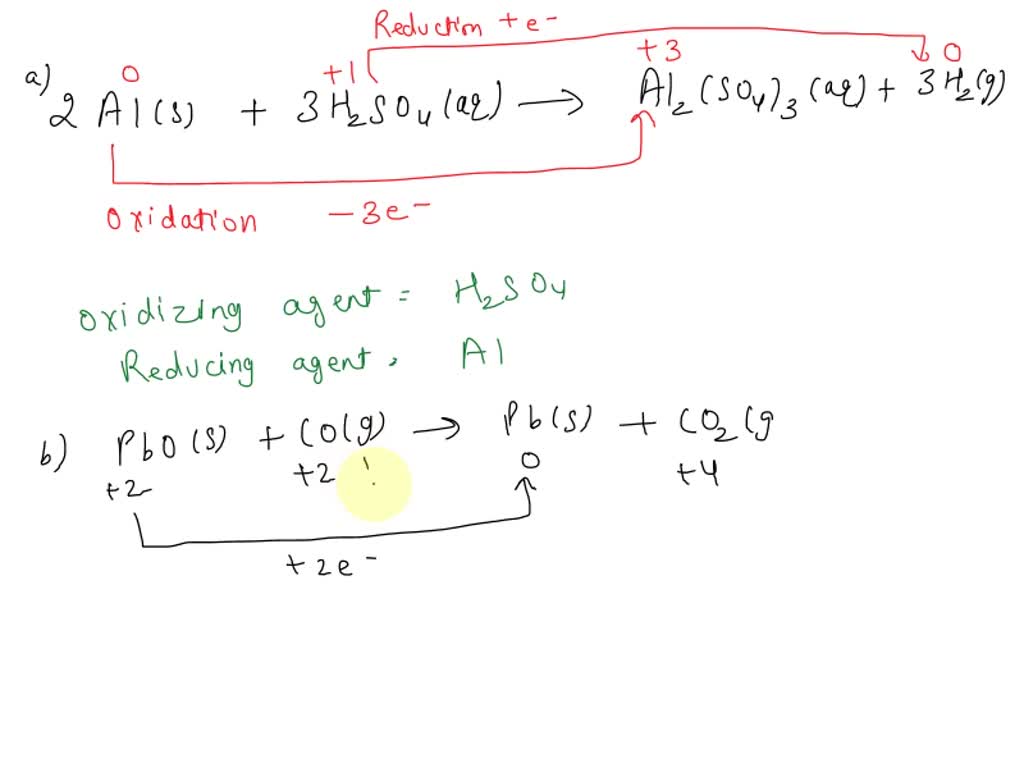 SOLVED: 1. Determine oxidation states for all elements in the following ...