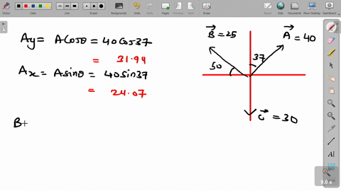 SOLVED: 'The sum of three vectors shown in the figure is 0.Find the ...