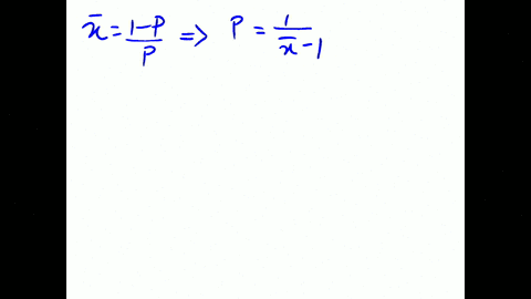 1-let-x1xn-be-a-random-sample-from-geometric-distribution-with-pmf-pxx-1pxp-x-012-the-mean-of-this-distribution-is-1pp-a-find-the-estimator-for-p-using-method-of-moments-b-find-the-mle-of-p-42543