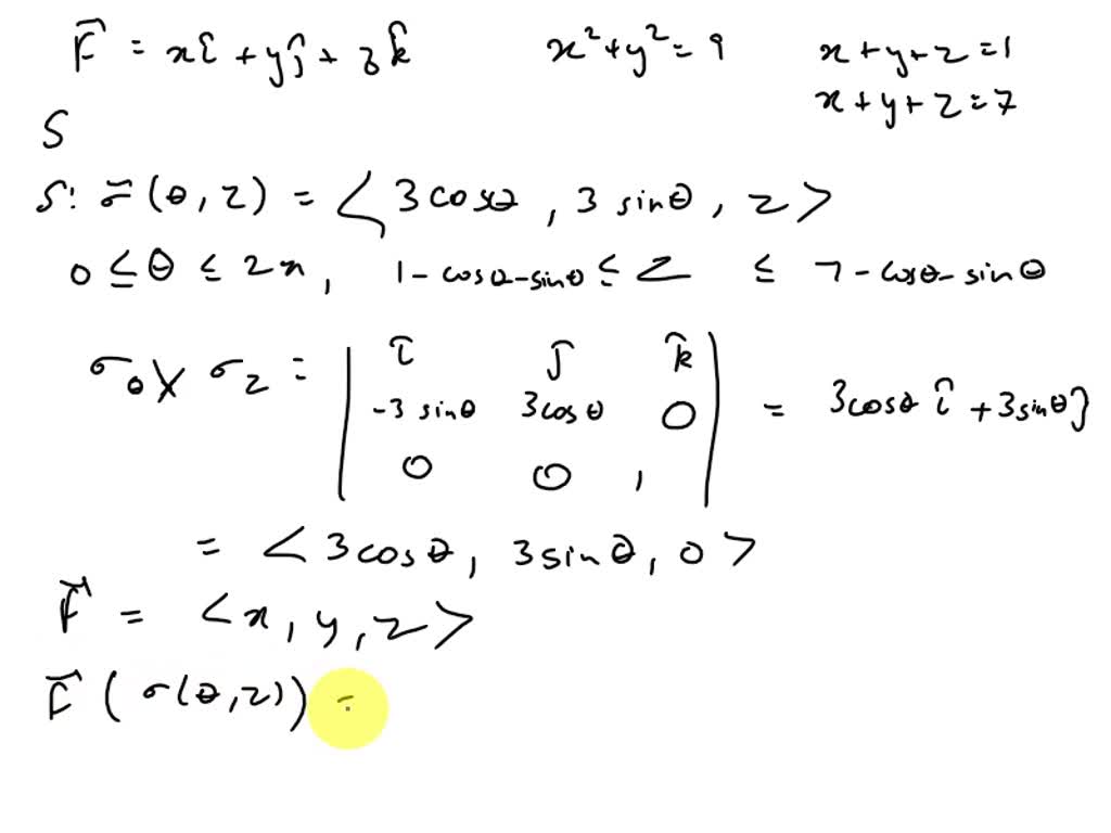 SOLVED: (1 point) Compute the flux of F = xi + Yj + zk through just the ...