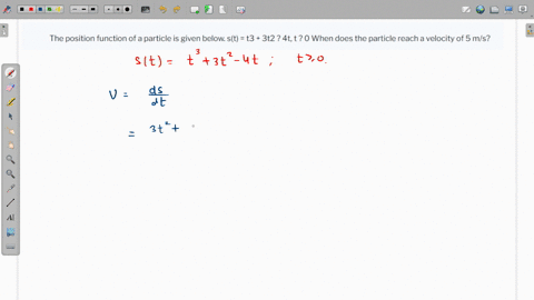 the-position-function-of-a-particle-is-given-below-st-t3-3t2-4t-t-0-when-does-the-particle-reach-a-velocity-of-5-ms