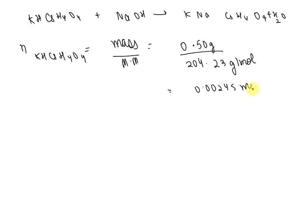 SOLVED How Many ML Of 0 20 M NaOH Are Needed To React With 0 50 G Of 