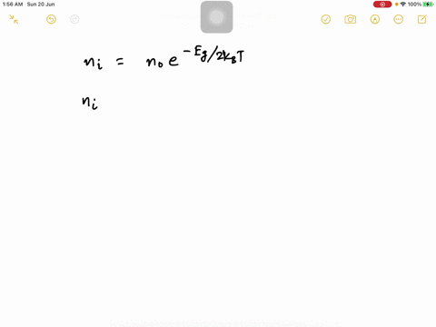 problem-2-concentration-of-charge-carriers-in-an-intrinsic-semiconductor-at-the-freezing-temperature-of-water-27315-k-was-measured-to-be-310-cm-_-at-the-boiling-temperature-of-water-37315-k-13165