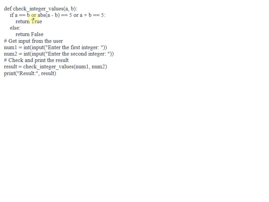 SOLVED: In Python, if I want to compare 2 values not equal to each ...