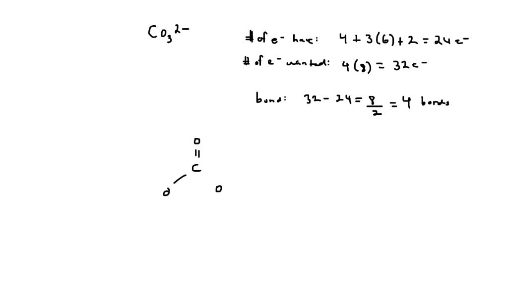 Solved: How Do You Draw A Lewis Dot Structure For The Carbonate Ion 