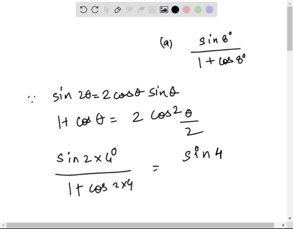 SOLVED: Simplify the expression by using a Double-Angle Formula or a ...