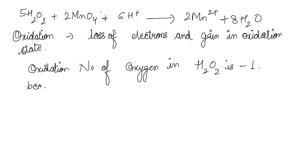 in a titration experiment h2o2