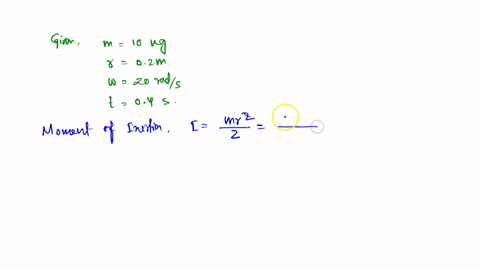 a-cylindrical-hoop-of-mass-10-kg-and-radius-020-m-is-accelerated-by-a-motor-from-rest-to-an-angular-speed-of-20-rads-during-a-040-s-interval-a-how-much-work-is-required-b-what-is-the-power-o-17967