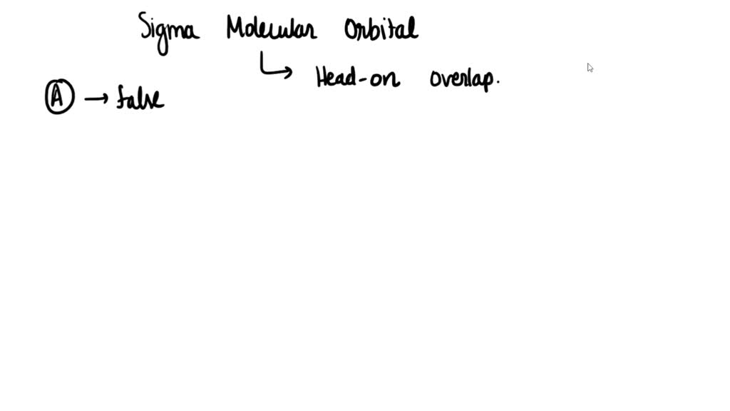 SOLVED Which statement is false? A sigma molecular orbital may a