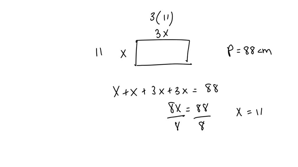 Solved: The Length Of A Rectangle Is Equal To Triple The Width: What 