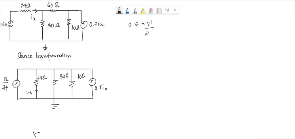 SOLVED: Consider circuit shown below. What is the current IX equal to ...