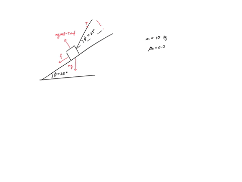2-a-box-of-mass-m-10-kg-is-pulled-with-constant-speed-by-a-string-on-a-358-inclined-plane-with-the-horizontal-the-string-makes-an-angle-of-259-with-the-inclined-plane_-the-coefficient-of-fri-03006