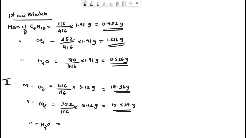 SOLVED Consider the following balanced equation for the combustion of butane, a fuel often used