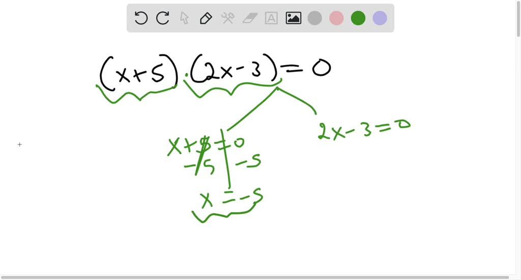 SOLVED: The equation (x + 5) (2x = 0 has two solutions One is an ...