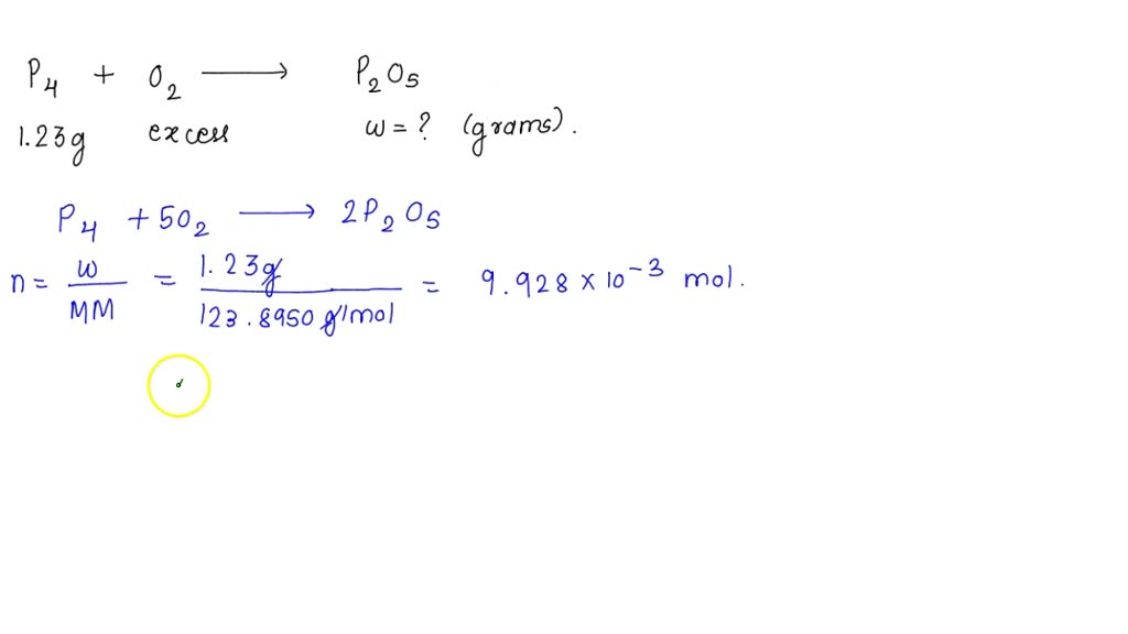 SOLVED: Phosphorus burns in oxygen to give Phosphorus pentoxide ...