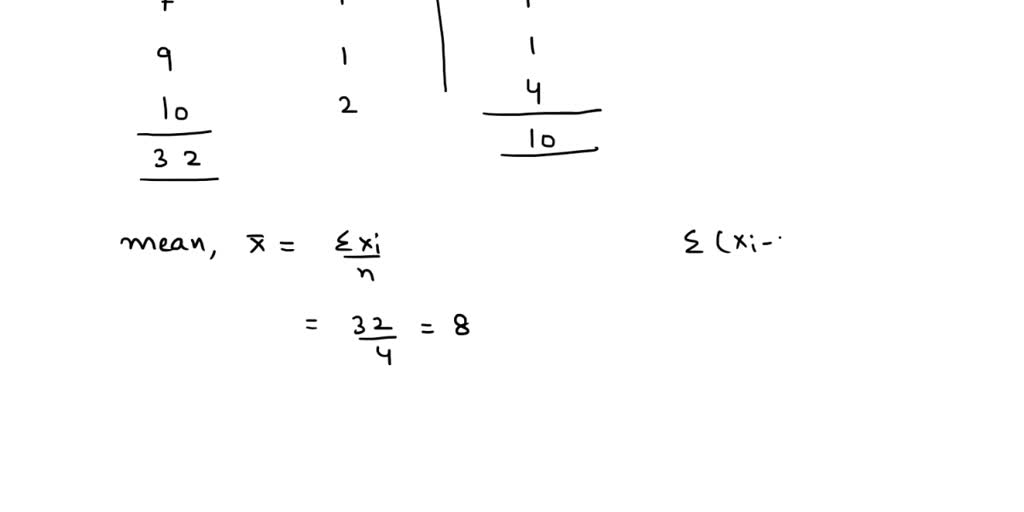 SOLVED Consider The Following Data Set That Has A Mean Of 6 7 9 10