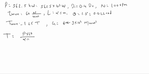 problem-4-a-hollow-shaft-having-an-internal-diameter-40-of-its-external-diametertransmits-5625-kw-power-at-100-rpmdetermine-the-external-diameter-of-the-shaft-if-the-shear-stress-is-not-to-e-62848