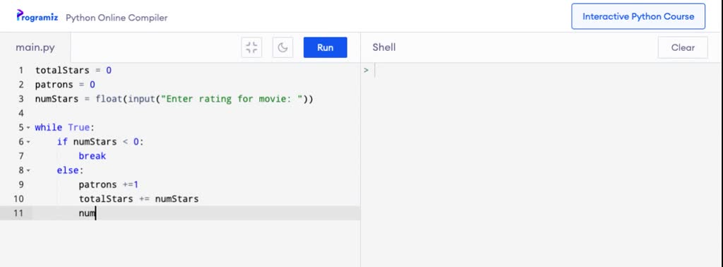 SOLVED: In this lab, you will write a while loop that uses a sentinel ...