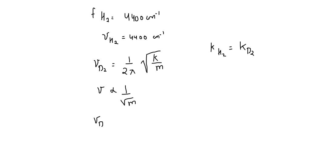 SOLVED: A) Calculate the force constant for 'HSSCI molecule based on ...