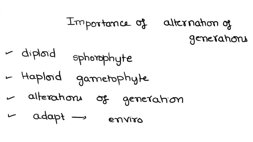 SOLVED: Importance of alternation of generation in plants