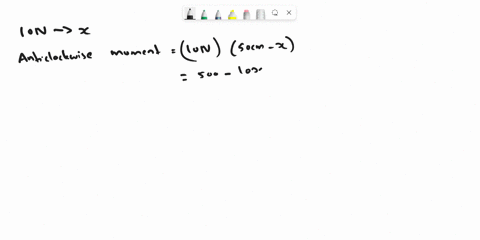 two-forces-5n-and-10n-are-acting-at-o-and-p-respectively-on-a-uniform-rod-of-length-100-cm-suspended-at-the-position-of-center-of-gravity-50cm-mark-as-shown-in-figure-soc-ilo-cm-kae-sn-mo-ib-88384