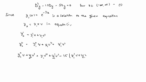point-we-know-that-y1-x-e-gx-is-a-solution-to-the-differential-equation-dy-15dy-_-54y-0-for-x-00-use-the-method-of-reduction-of-order-to-find-the-second-solution-to-dy-15dy-54y-for-x-00-a-af-23835