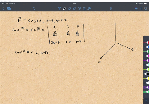 5-verify-stokes-theorem-for-the-vector-field-fxy-2y2r-ly-k-taken-over-a-triangle-cut-from-the-plane-xyz-by-the-coordinate-planes-32238
