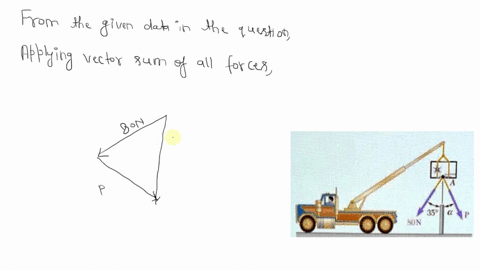 q4-to-steady-a-sign-as-it-is-being-lowered-two-cables-are-attached-to-the-sign-at-a-using-trigonometry-determine-a-the-magnitude-and-direction-of-the-smallest-force-p-for-which-the-resultant-18324