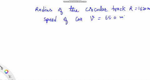a-section-of-a-high-speed-test-track-is-circular-with-a-radius-of-curvature-r-1620-m-at-what-angle-of-should-the-track-be-inclined-so-that-a-car-traveling-at-650-ms-145-mph-would-keep-moving-18174