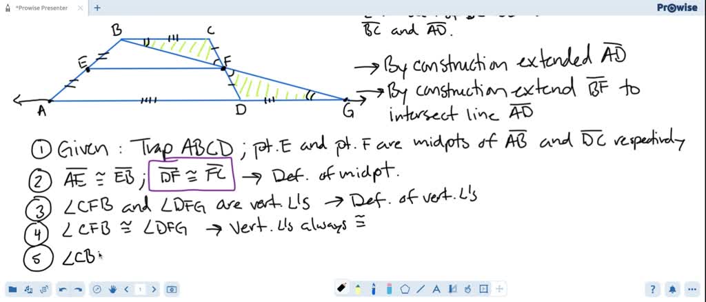 SOLVED: 'Theorem 7. The base angles of an isosceles trapezoid are ...