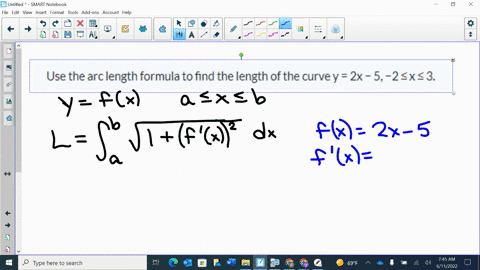use-the-arc-length-formula-to-find-the-length-of-the-curve-y-2x-5-2-x-3