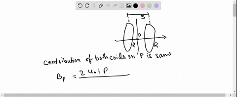 figure-29-72-shows-an-arrangement-known-as-a-helmholtz-coil-it-consists-of-two-circular-coaxial-coils-each-of-200-turns-and-radius-r250-mathrmcm-separated-by-a-distance-sr-the-two-coils-carry-equal--2
