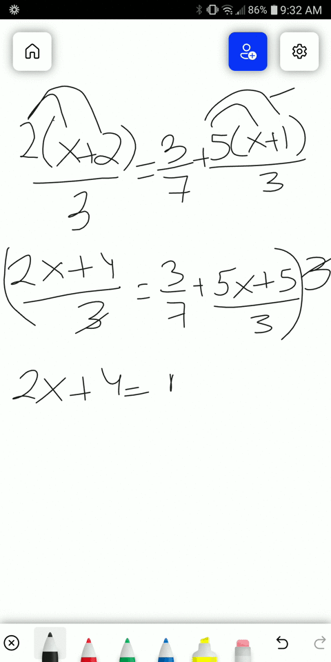 frac2x23frac37frac5x13