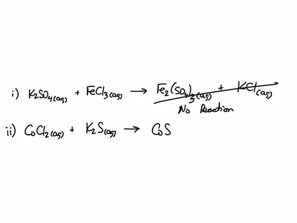 SOLVED points tOtat) reaction when aqueous solutions of Write and