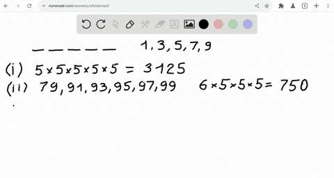 ihow-many-different-five-digit-whole-numbers-may-be-formed-from-the-digits-1357-and-9-and-if-repeated-digits-are-allowed-iihow-many-of-the-numbers-so-formed-are-greater-than-78000-iiihow-many-of-the-n