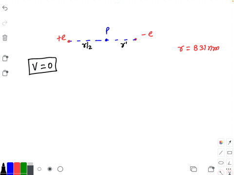a-proton-and-an-electron-are-fixed-in-space-with-a-separation-of-831-nm-calculate-the-electric-potential-at-the-midpoint-between-the-two-particles_-potential-find-the-magnitude-of-the-electr-56683