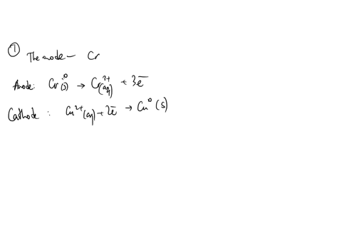 a-voltaic-cell-is-constructed-from-a-standard-cu2cu-half-cell-ered-0337v-and-a-standard-cr3cr-half-cell-ered-0740v-the-anode-reaction-is-the-cathode-reaction-is-the-spontaneous-cell-reaction-75456
