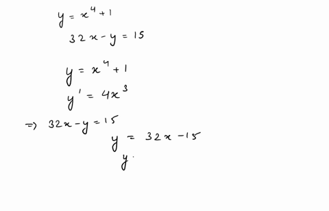 find-an-equation-of-the-line-that-is-both-tangent-to-the-curve-yx41-and-parallel-to-the-line-32x-y15-20745