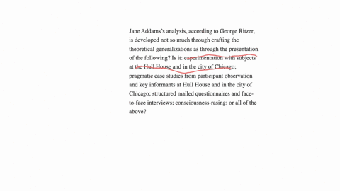 jane-addamss-analysis-according-to-george-ritzer-is-developed-not-so-much-through-crafting-the-theoretical-generalizations-as-through-the-presentation-of-the-following-is-it-experimentation-with-subje