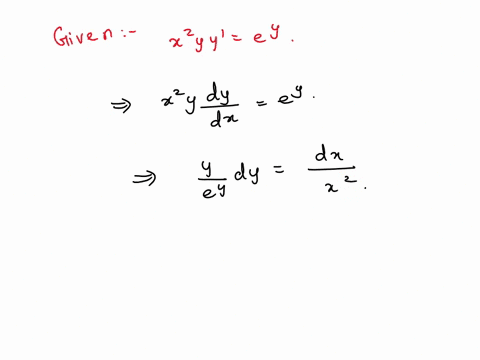 find-the-general-solution-using-separation-of-variables-x2yy-ey-25166