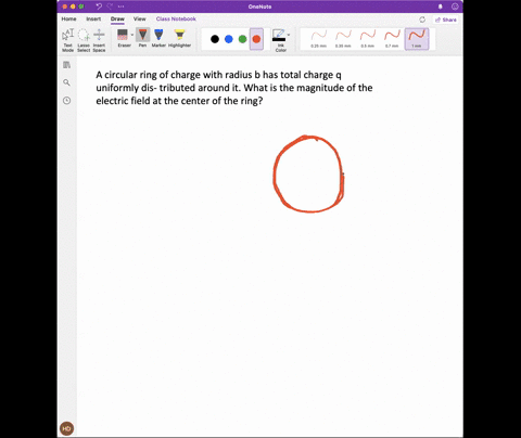 a-circular-ring-of-charge-with-radius-b-has-total-charge-q-uniformly-dis-tributed-around-it-what-is-the-magnitude-of-the-electric-field-at-the-center-of-the-ring-show-your-workk-for-full-cre-54521