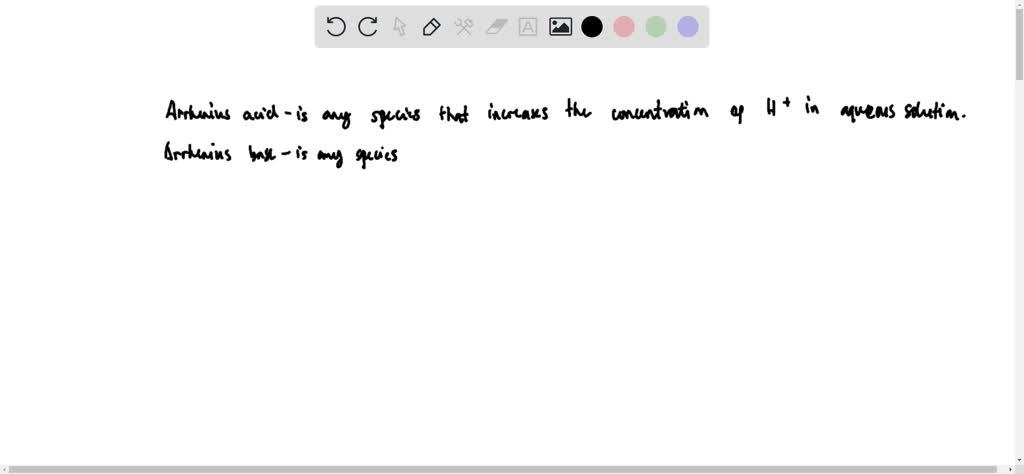 SOLVED: Classify each of the following as an Arrhenius acid, an