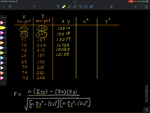 using-the-table-below-calculate-the-correlation-coefficient-round-to-3-decimal-places-where-necessary-height-weight-inches-pounds-70-183-74-207-71-187-74-226-70-215-65-187-69-190-70-235-74-2-36942
