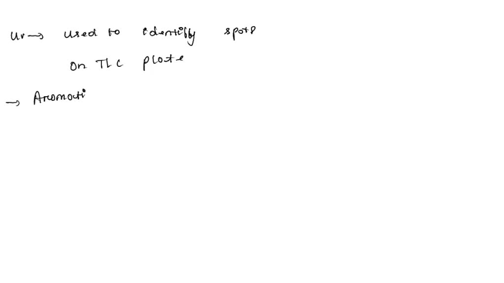 SOLVED When is UV light required to visualize a spot on a TLC plate