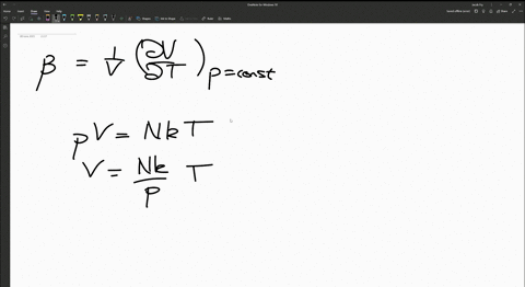 a-take-the-definition-of-the-coefficient-of-volume-expansion-to-be-1vdvdtpconst-use-the-equation-of-state-for-an-ideal-gas-to-show-that-the-coefficient-of-volume-expansion-for-an-ideal-gas-at-constant